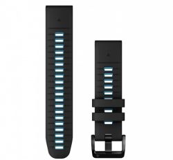 Ремешок Garmin Quickfit, 22 мм, Watch Band Black/Blue Silicone