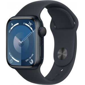 Apple Watch Series 9 41mm Aluminum Case with Sport Band, , размер S/M, Midnight, тёмная ночь