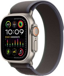 Apple Watch Ultra 2 49mm Titanium Case Trail Loop, синий/, размер M/L, Black, черный
