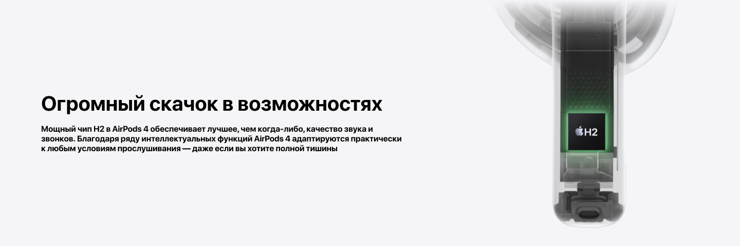 Беспроводные наушники Apple AirPods 4 ANC, White