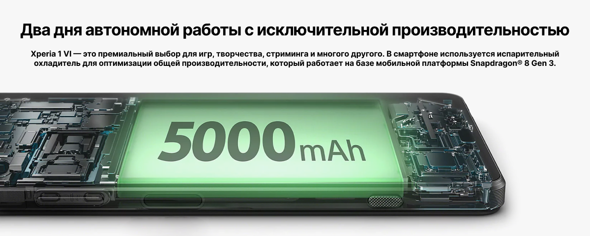 Смартфон Sony Xperia 1 VI, 12/512 GB, Khaki, Green, зеленый